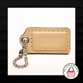 1.5" Small COACH YELLOW PATENT LEATHER KEY FOB CHARM KEYCHAIN HANG TAG WRISTLET