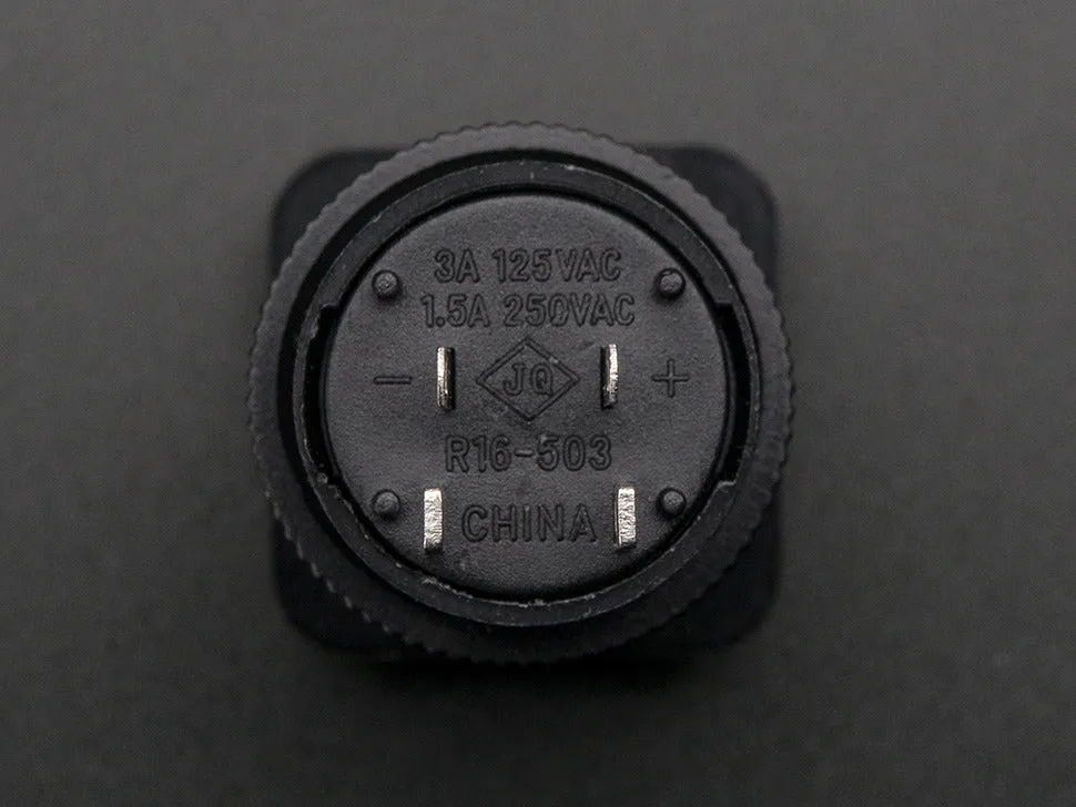 16mm Illuminated Pushbutton - Blue Momentary
