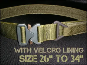 1.75" Cobra Rigger's Belt With Velcro Lining - Size 26" to 34"