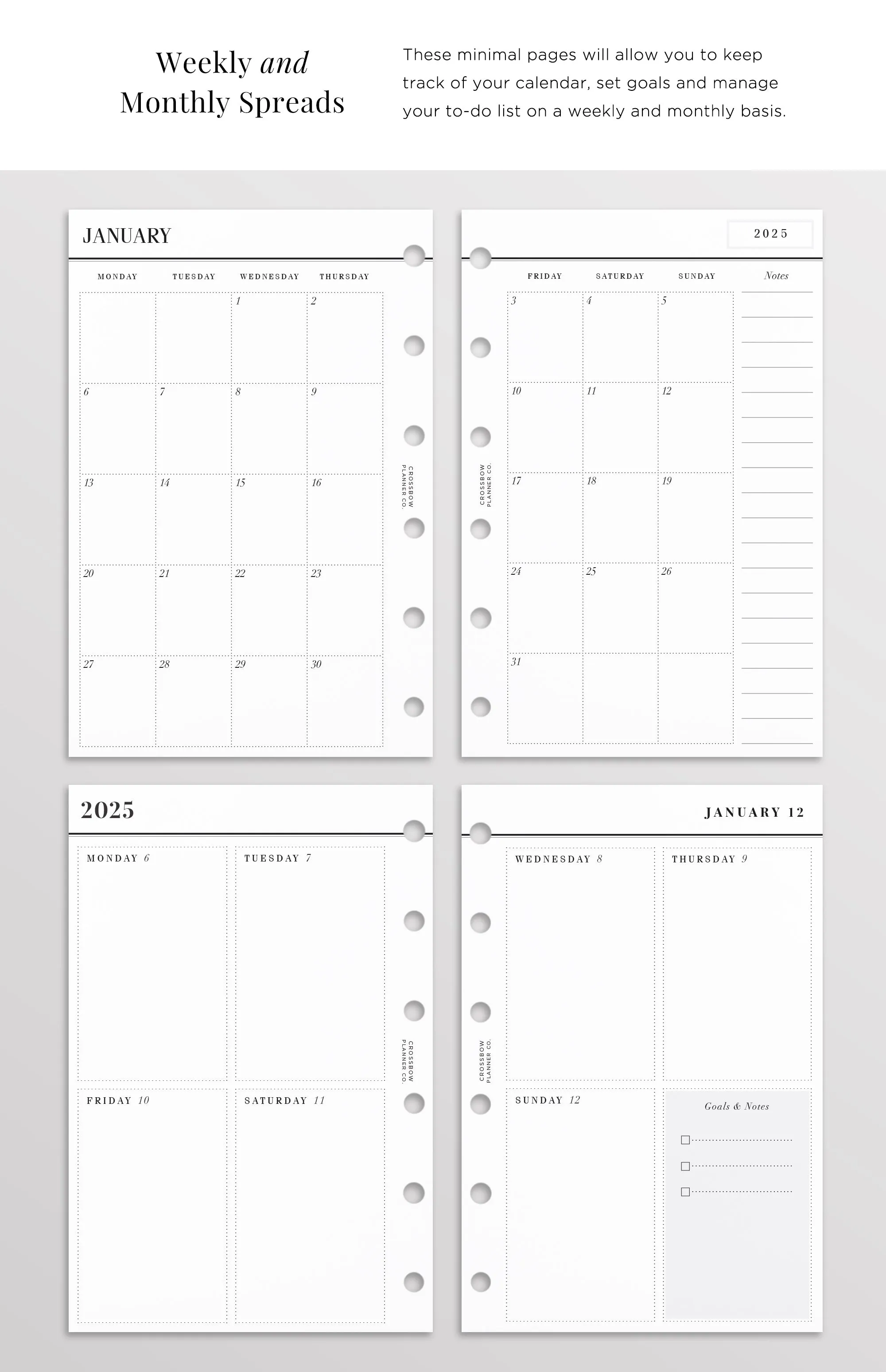 2025 Pocket Planner Refills | Choose Your Start Month