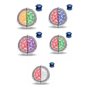 4" Round Trux Dual Revolution LEDs Flange mount  (Choose Style and Color)