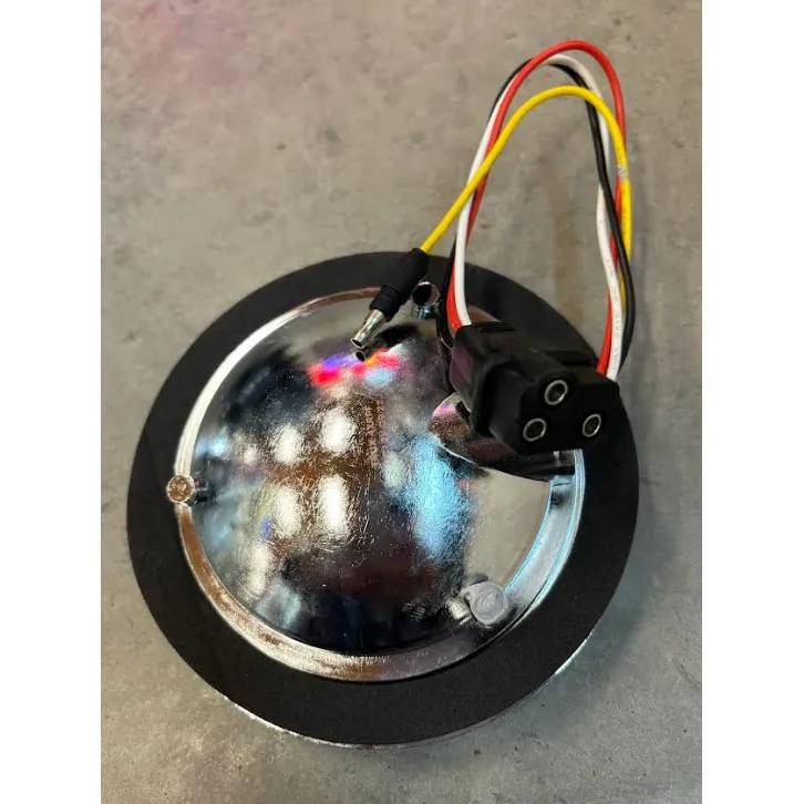 4" Round Trux Dual Revolution LEDs Flange mount  (Choose Style and Color)