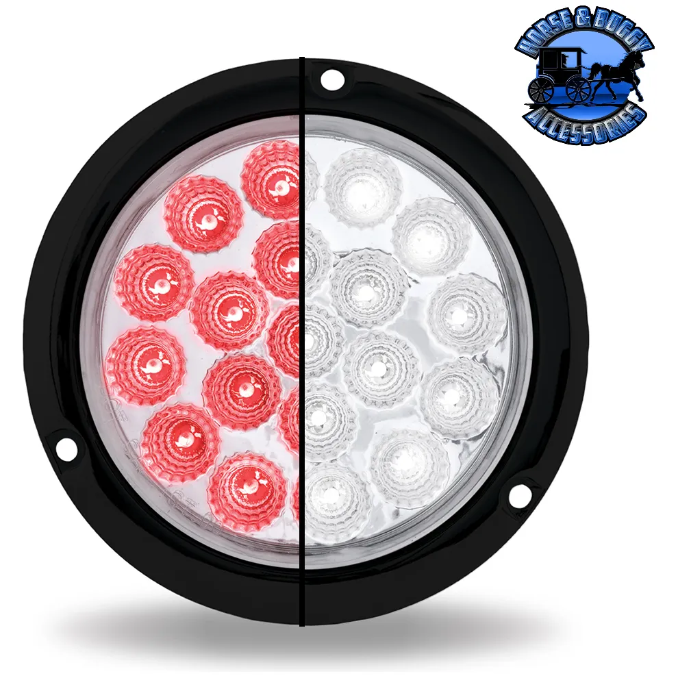 4" Round Trux Dual Revolution LEDs Flange mount  (Choose Style and Color)