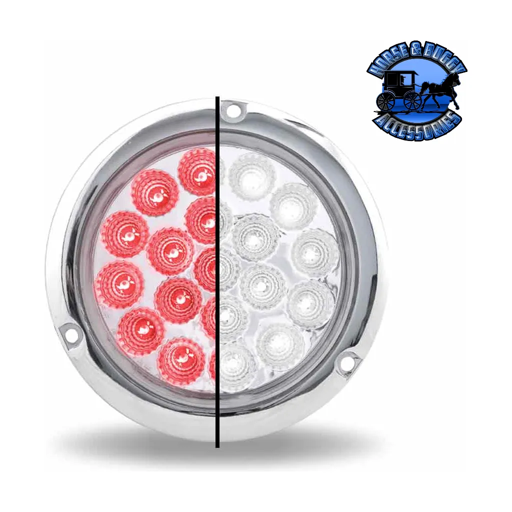 4" Round Trux Dual Revolution LEDs Flange mount  (Choose Style and Color)