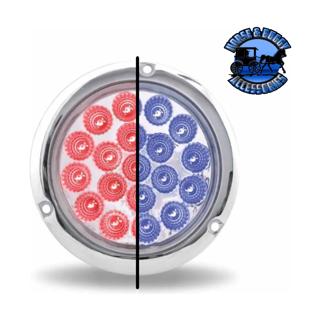 4" Round Trux Dual Revolution LEDs Flange mount  (Choose Style and Color)