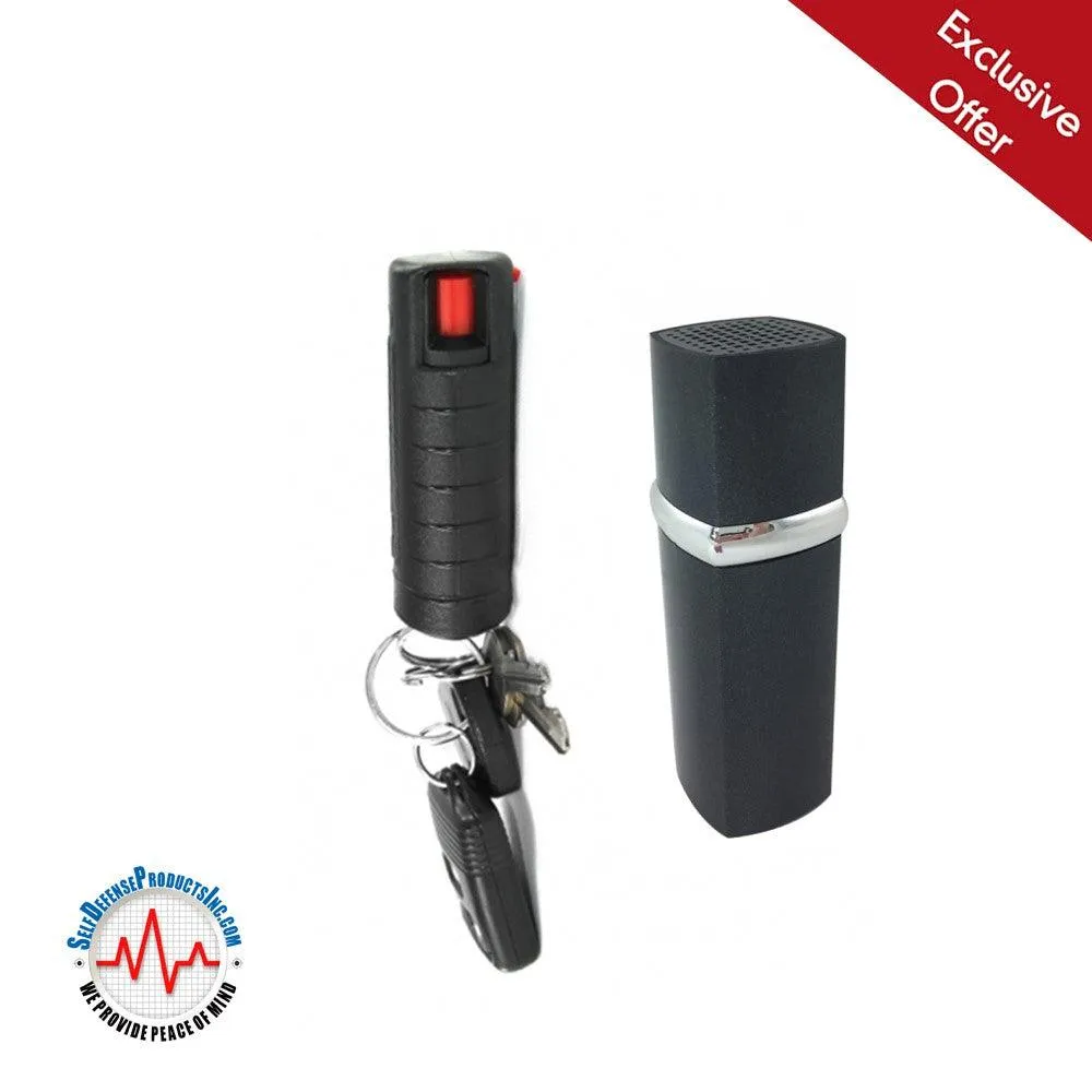6 Units Lipstick Alarm and Keychain Pepper Spray Bundle