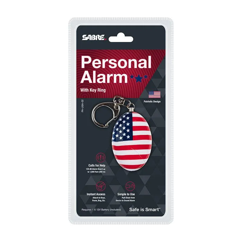 6 Units SABRE Personal Alarm with Snap Hook and Wristlet - USA