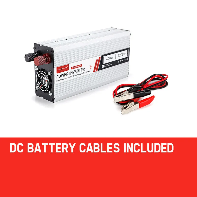 600W/1200W Pure Sine Wave Power Inverter 12V to 240V
