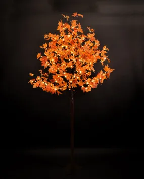 8' Yellow Red Maple Tree with Warm White LEDS