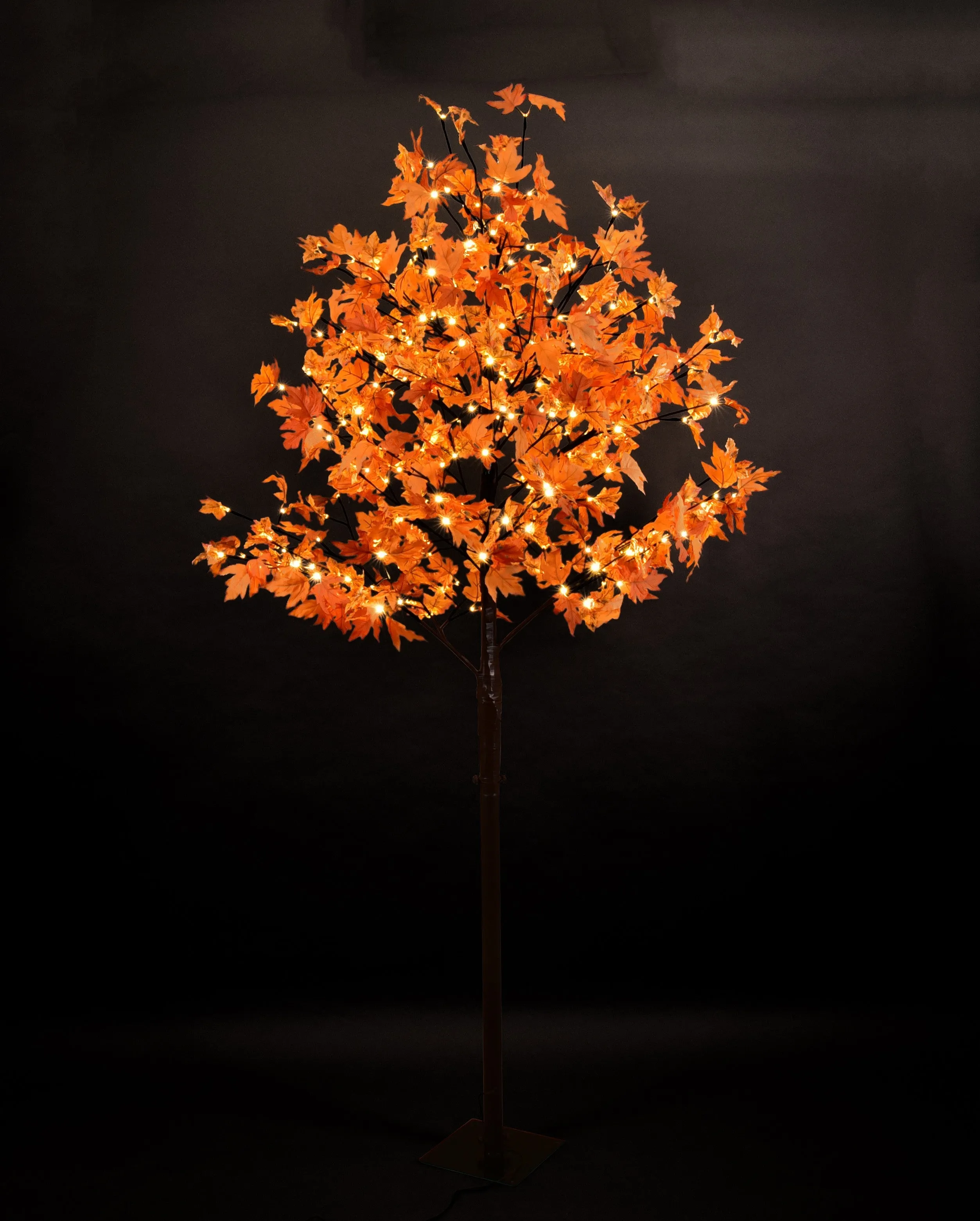 8' Yellow Red Maple Tree with Warm White LEDS
