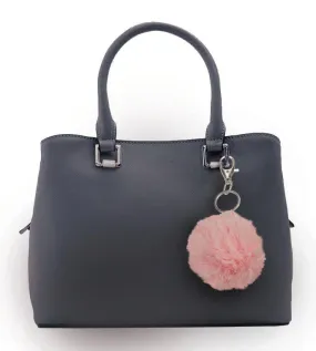 9 Units Pink Puff Furball Personal Alarm for Woman with Key-Chain