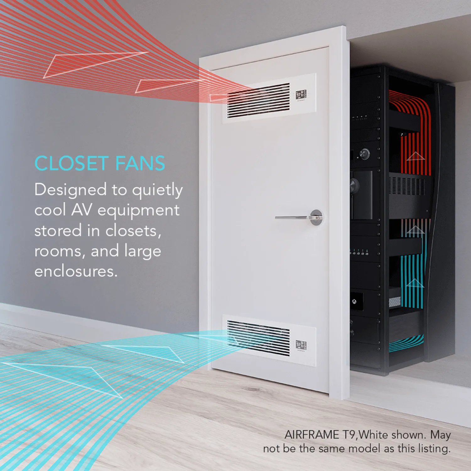 AC Infinity AIRFRAME T7 Black, Equipment Closet and Room Fan System 17", Exhaust