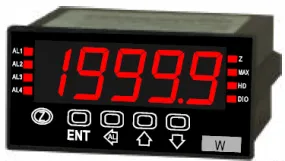 AM5H-A-DV4-AR2AN, 96x48mm Digital Voltmeter 0-10VDC Input with 4-20mA Transmission Output, 100-240VAC/DC Aux, 5 Digit