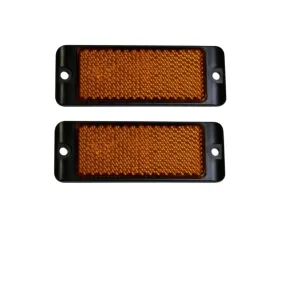 AP Auto Lamps Orange Amber Reflector Pair Screw On Caravan Trailer Retro