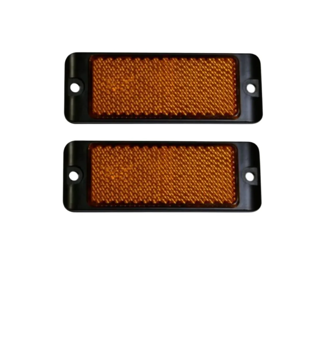 AP Auto Lamps Orange Amber Reflector Pair Screw On Caravan Trailer Retro