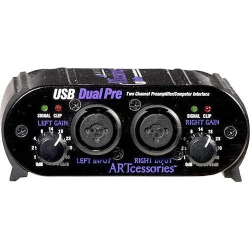 ART USBDUALPREPS USB Dual Pre USB 1.1 Digital Audio Interface with Dual Microphone Preamps