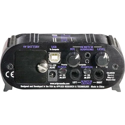 ART USBDUALPREPS USB Dual Pre USB 1.1 Digital Audio Interface with Dual Microphone Preamps