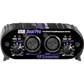 ART USBDUALPREPS USB Dual Pre USB 1.1 Digital Audio Interface with Dual Microphone Preamps