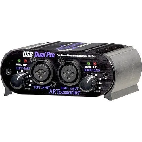 ART USBDUALPREPS USB Dual Pre USB 1.1 Digital Audio Interface with Dual Microphone Preamps