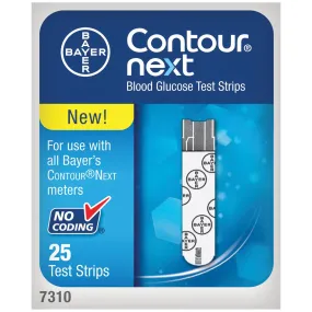 Ascensia Contour Next Ez Blood Glucose Monitoring System Strips Test Blood Glucosecontour Nxt Ez 25/Btl