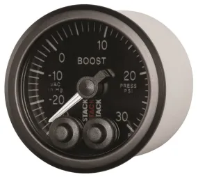 Autometer Stack Instruments 52mm -30INHG To  30PSI Pro Control Boost Pressure Gauge - Black