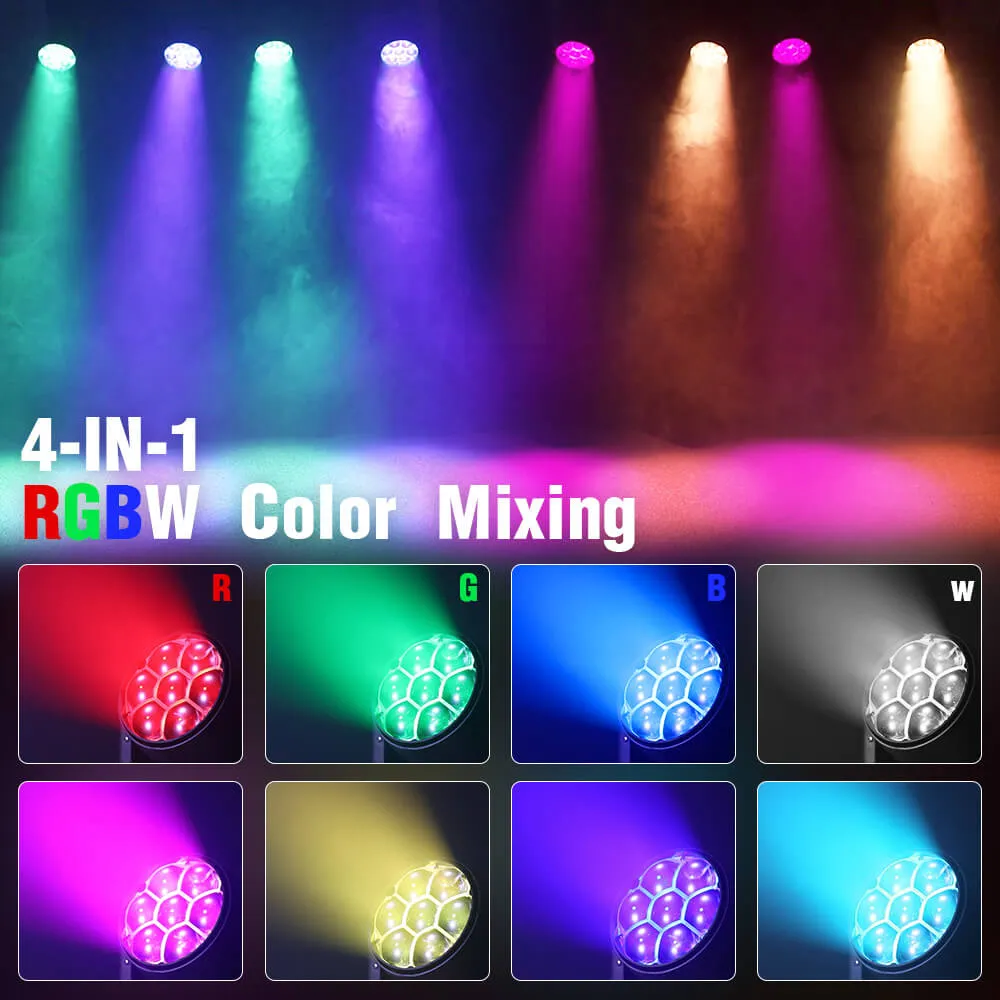 Betopper 7*40W 4-in-1 RGBW Wash&Zoom Moving Head Lights
