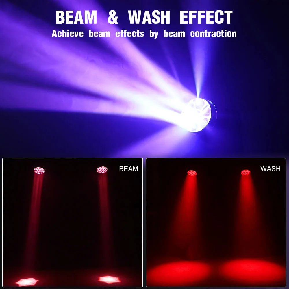 Betopper 7*40W 4-in-1 RGBW Wash&Zoom Moving Head Lights