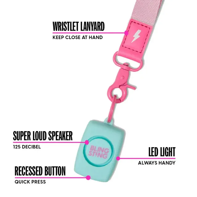 Blingsting BEA 2ISLN Mini Personal Safety Alarm, Teal