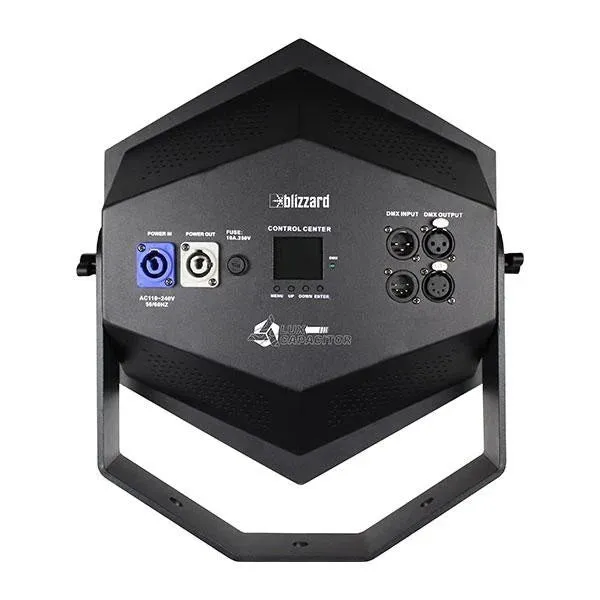 Blizzard Lighting Lux Capacitor 3x60W WW LEDs   RGB Effects Retro Blinder & Background Color Effects