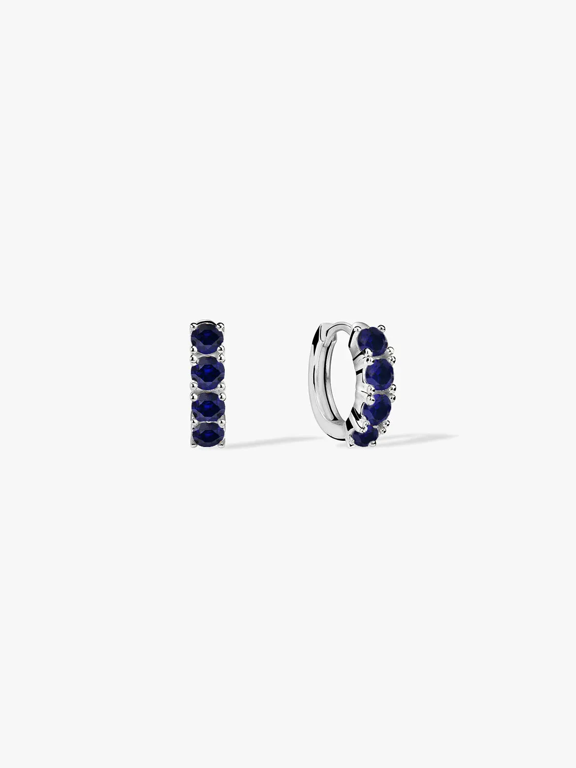 Blue Sapphire Huggies