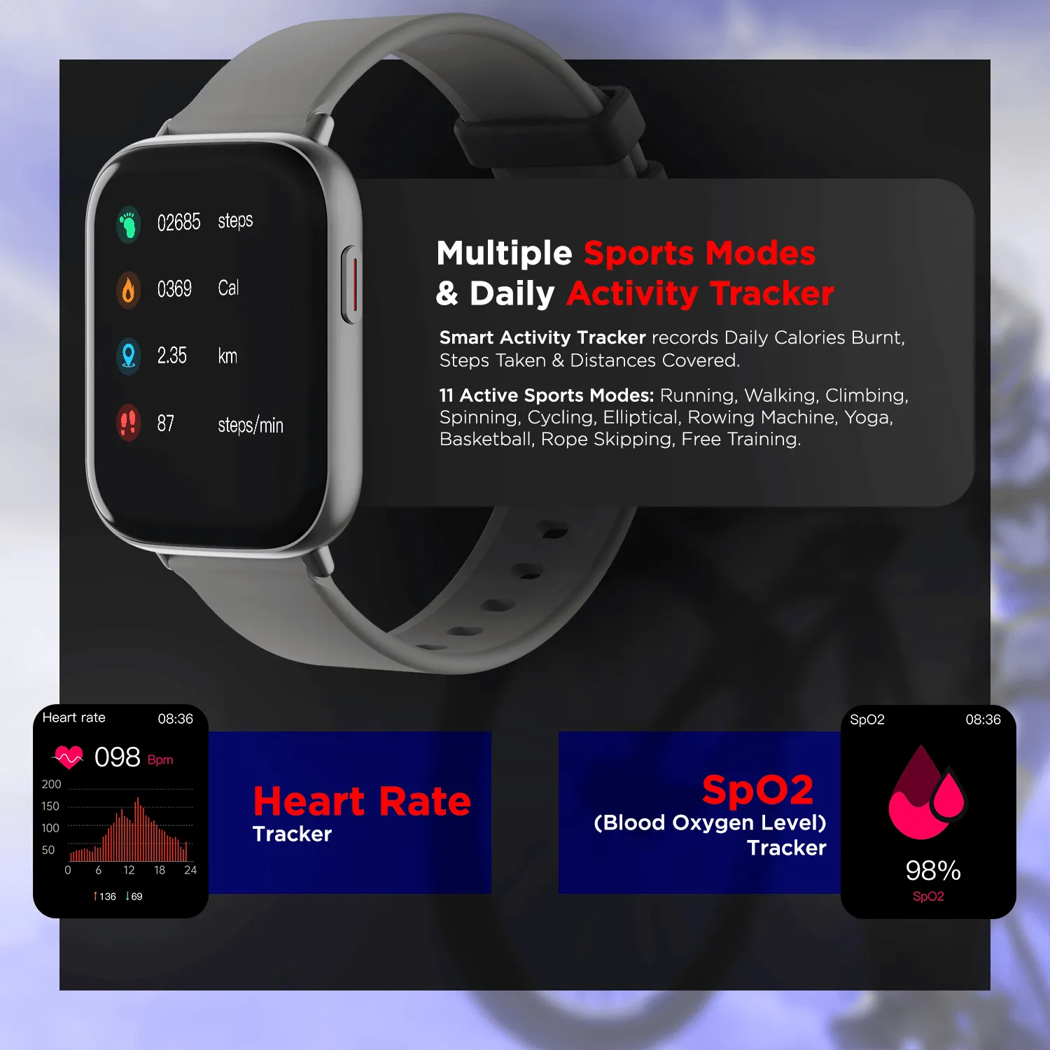 boAt Matrix | 1.65" (4.18 cm) colour AMOLED Display, Fitness Tracking, 100  Cloud Watch Faces