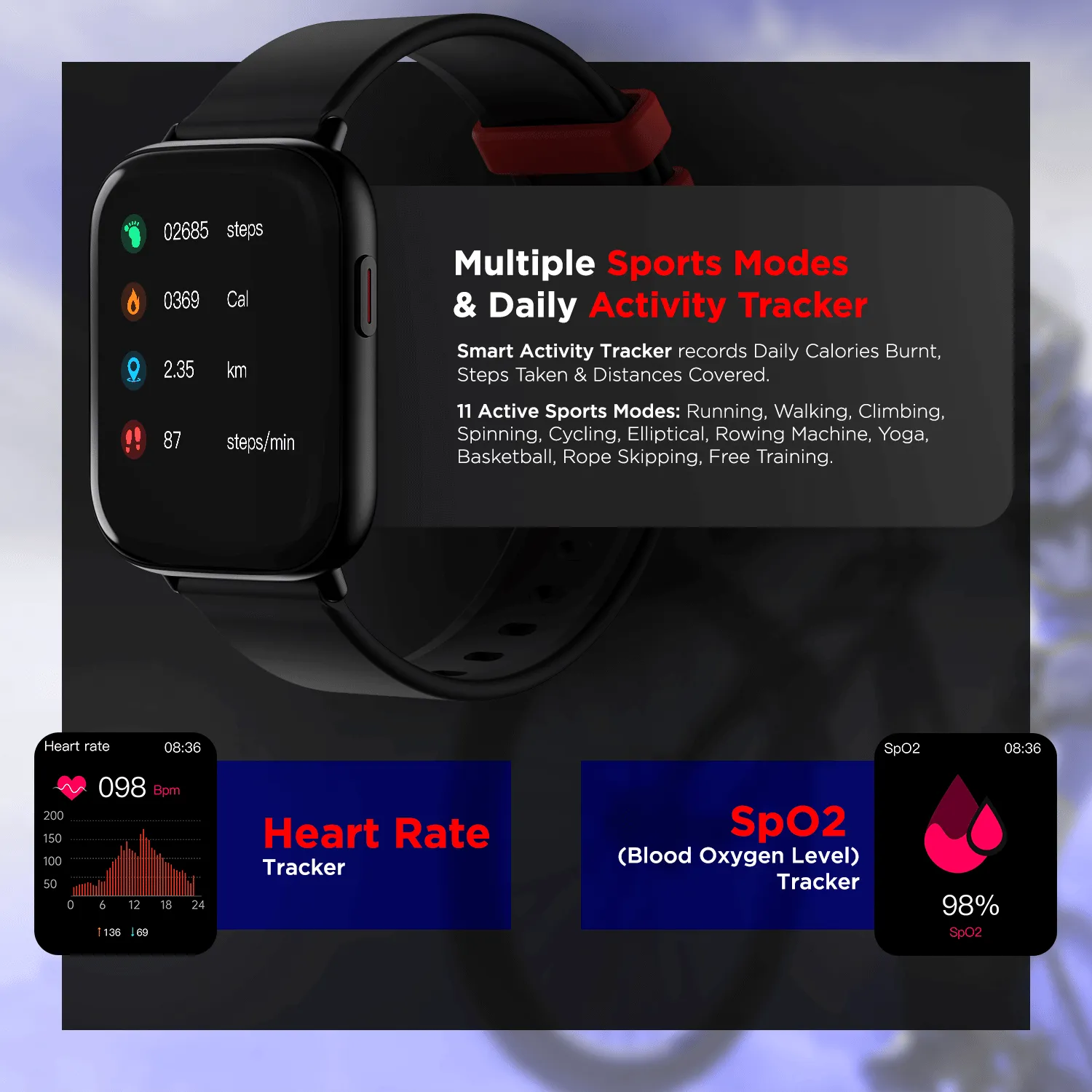 boAt Matrix | 1.65" (4.18 cm) colour AMOLED Display, Fitness Tracking, 100  Cloud Watch Faces