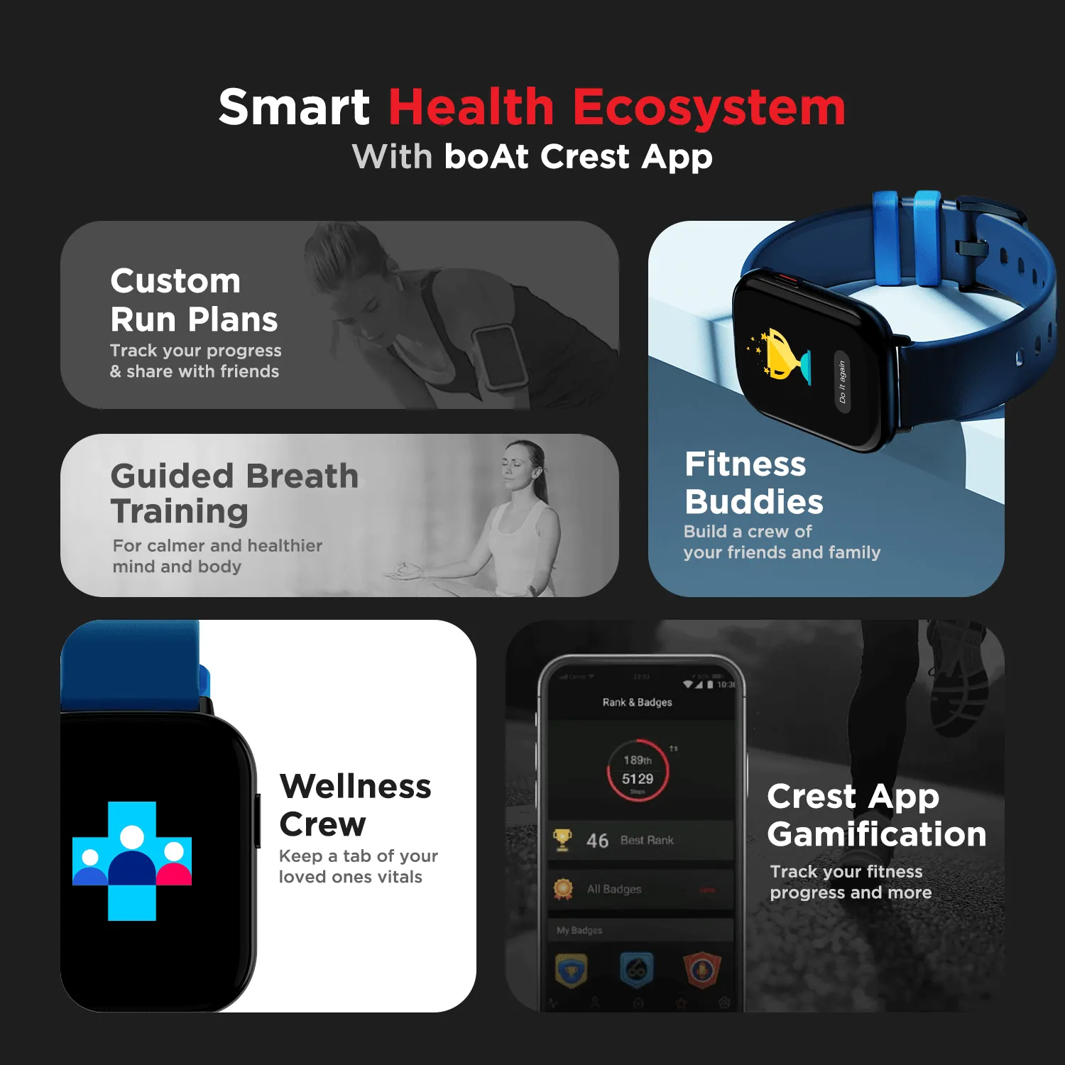 boAt Matrix | 1.65" (4.18 cm) colour AMOLED Display, Fitness Tracking, 100  Cloud Watch Faces