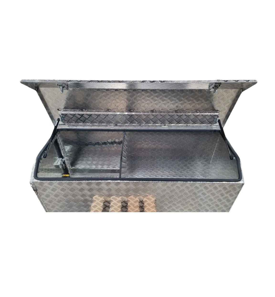 Caravan Checkerplate Toolbox W/Slide Out