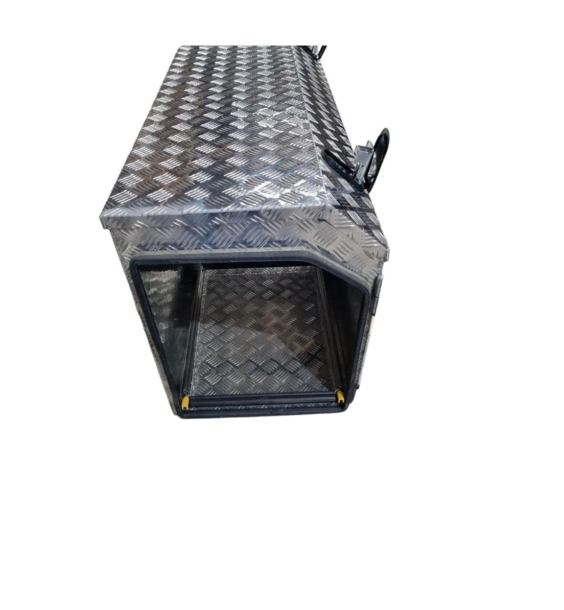 Caravan Checkerplate Toolbox W/Slide Out