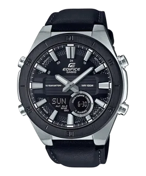 Casio Edifice Standard Chronograph Black Leather Strap Watch ERA110BL-1A ERA-110BL-1A