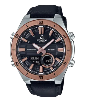 Casio Edifice Standard Chronograph Black Leather Strap Watch ERA110GL-1A ERA-110GL-1A