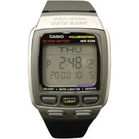 CASIO MEN'S DATABANK SPORT WATCH WITH 4 ALARMS DB37H-1A