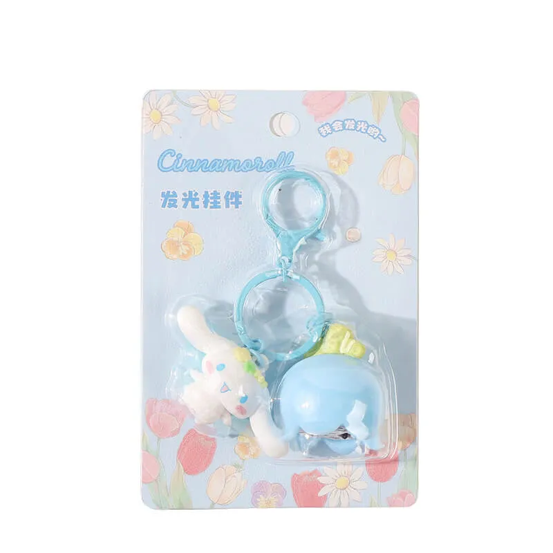 Cinnamoroll Kuromi Tulip Fairy Glowing LED Keychain