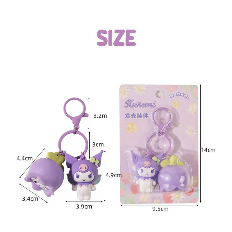 Cinnamoroll Kuromi Tulip Fairy Glowing LED Keychain