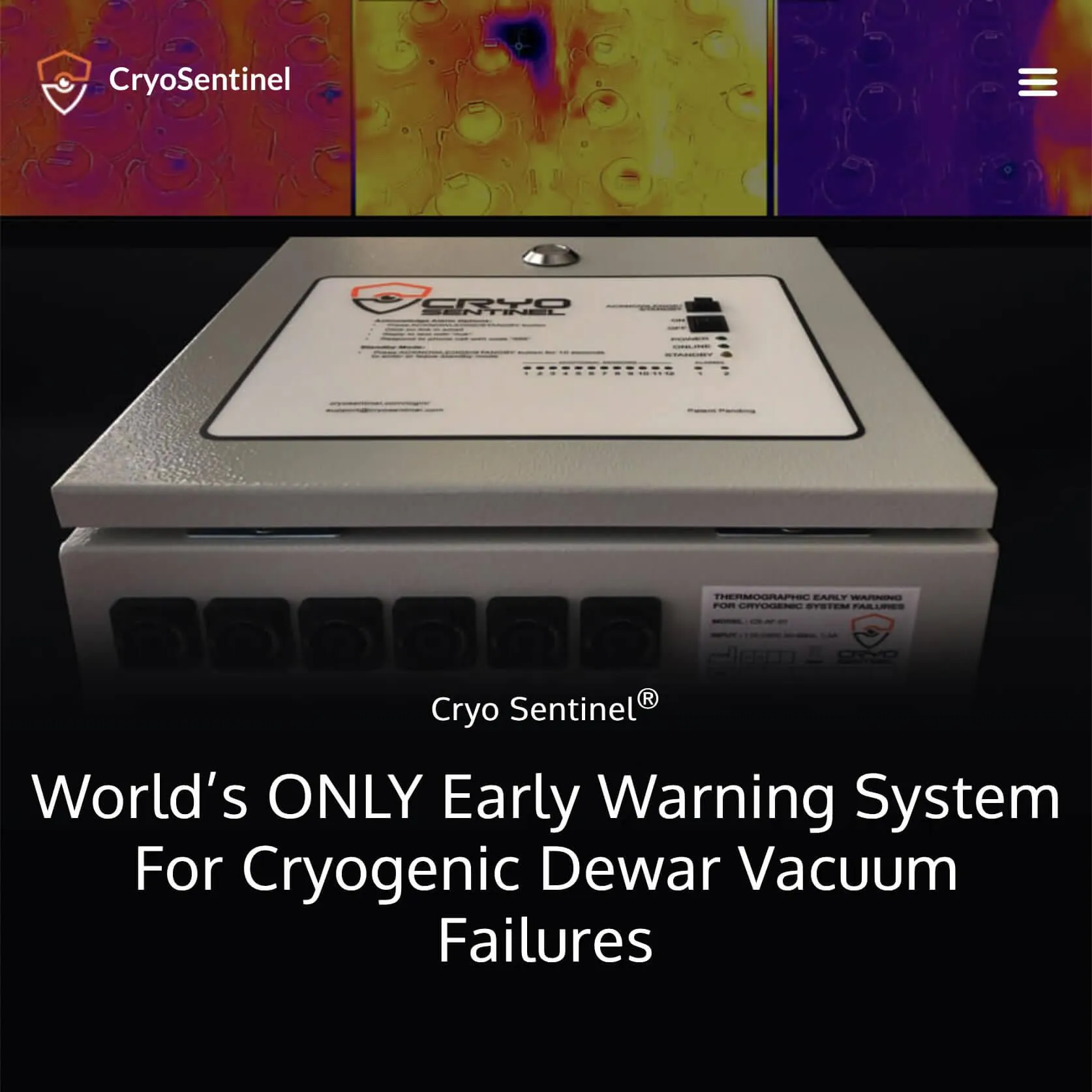 CryoSentinel® - Thermographic Cryogenic Storage Vacuum Failure Monitoring [Quote]