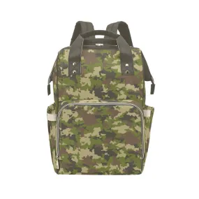 Diaper Bag - Camouflage | Multi Compartment Backpack, Babygirl Custom Diaper Bag, Hipster Diaper Backpack