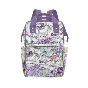 Diaper Bag – Vintage Flower Art | Babygirl Custom Diaper Bag, Hipster Diaper Backpack, Boho Bag, Bohemian Bag, Multi Compartment Bag