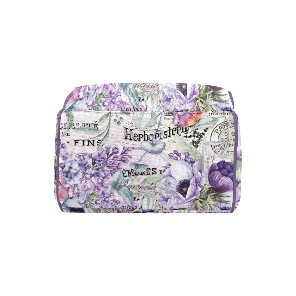 Diaper Bag – Vintage Flower Art | Babygirl Custom Diaper Bag, Hipster Diaper Backpack, Boho Bag, Bohemian Bag, Multi Compartment Bag