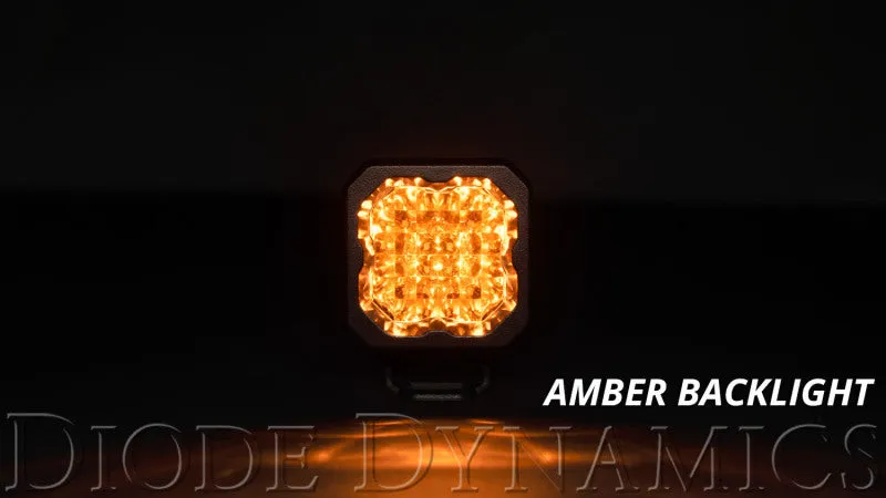Diode Dynamics Stage Series C1 LED Pod Pro - Yellow Wide Standard ABL (Pair)