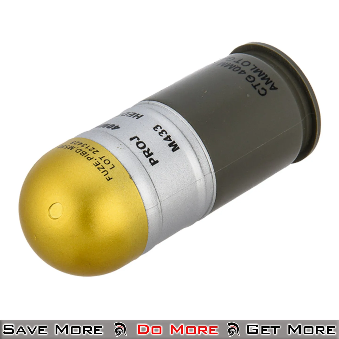 Dummy Airsoft Grenade Cartridges (Silver) 40mm Projectile Airsoft Grenade Launcher Shell