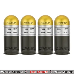 Dummy Airsoft Grenade Cartridges (Silver) 40mm Projectile Airsoft Grenade Launcher Shell
