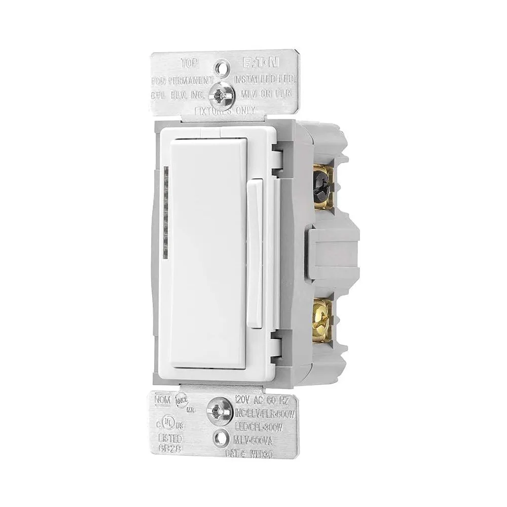Eaton WiFi Smart Universal Dimmer Switch Compatible with Alexa in White Finish