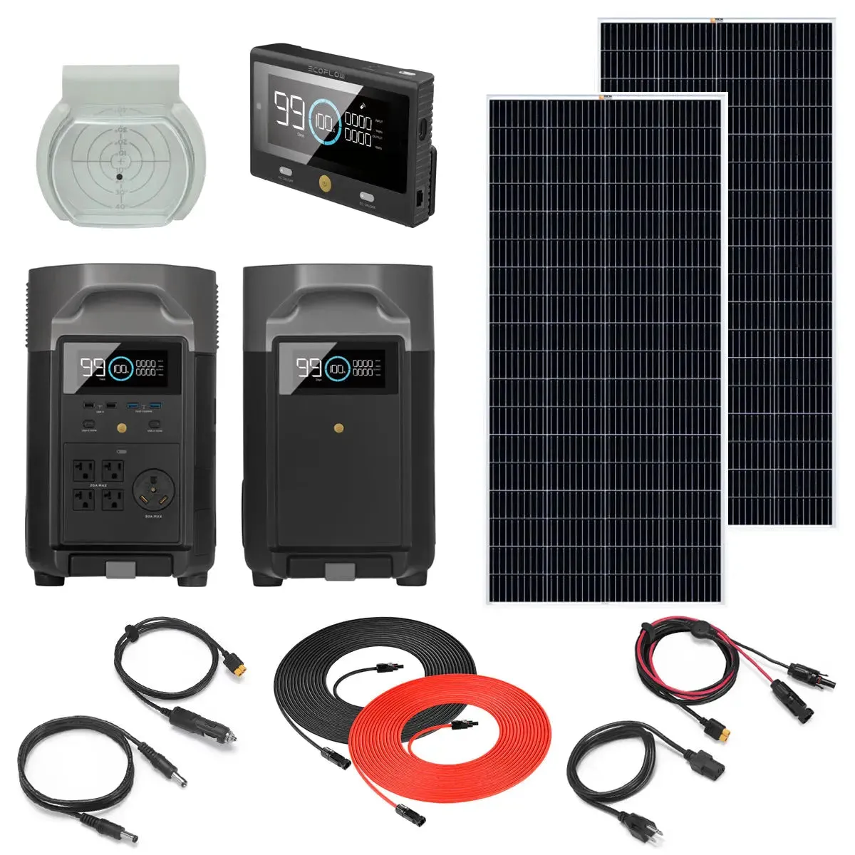 EcoFlow DELTA Pro 3.6kW 7.2kWh System with 400-1600 Watts of Rigid Solar Panels kit