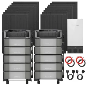 EcoFlow DELTA Pro Ultra Smart Home Deluxe Solar Kit | 61.44 kWh | 6400W Solar